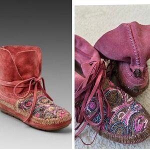 House of Harlow 1960 Leather Mallory Moccasin Size Womens 7.5 37.5